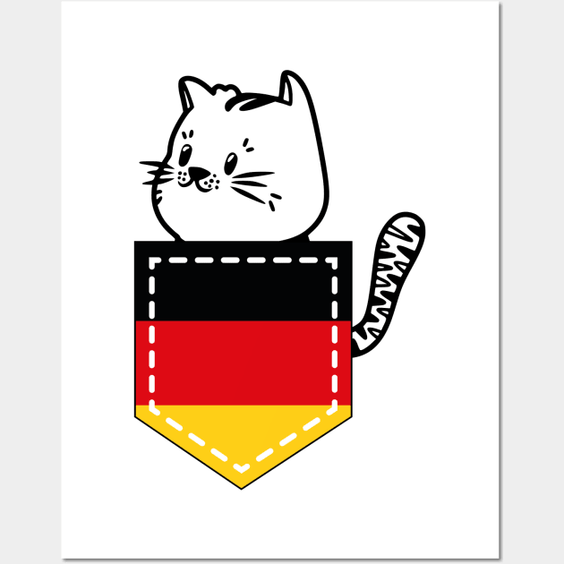 Patriotic Pocket Pussy - Cat Lover -  German Patriot Wall Art by PosterpartyCo